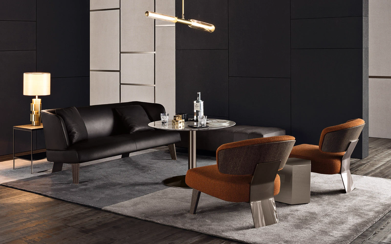 Диван Reeves 'Lounge Sofa" — Minotti, кожа, фото 5