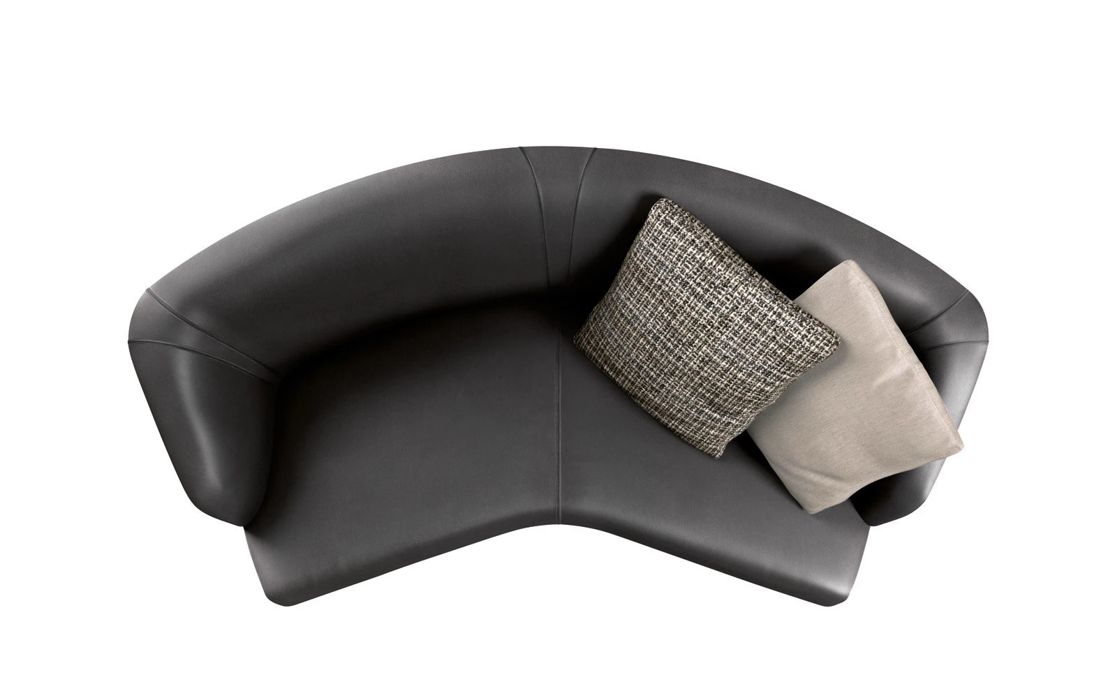 Диван Reeves "Semi-Round Lounge Sofa" — Minotti, кожа, фото 3