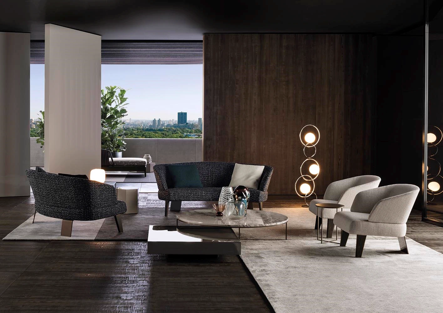 Диван Reeves "Semi-Round Lounge Sofa" — Minotti, кожа, фото 4