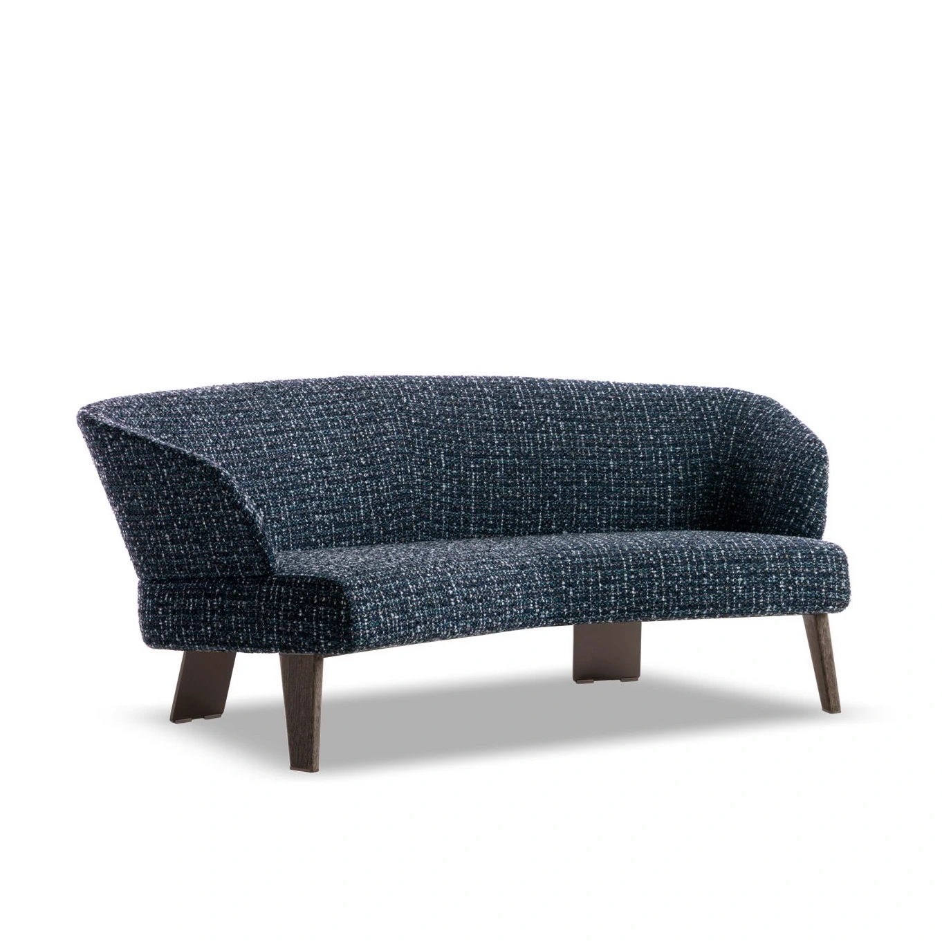 Каркас и наполнение: дерево, металл. Современный дизайн Диван Reeves "Semi-Round Lounge Sofa" — Minotti, кожа