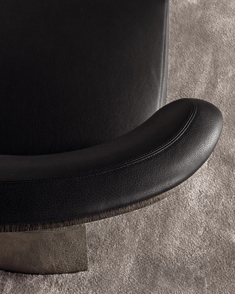 Кресло Reeves "Wood" — Minotti, кожа, фото 3