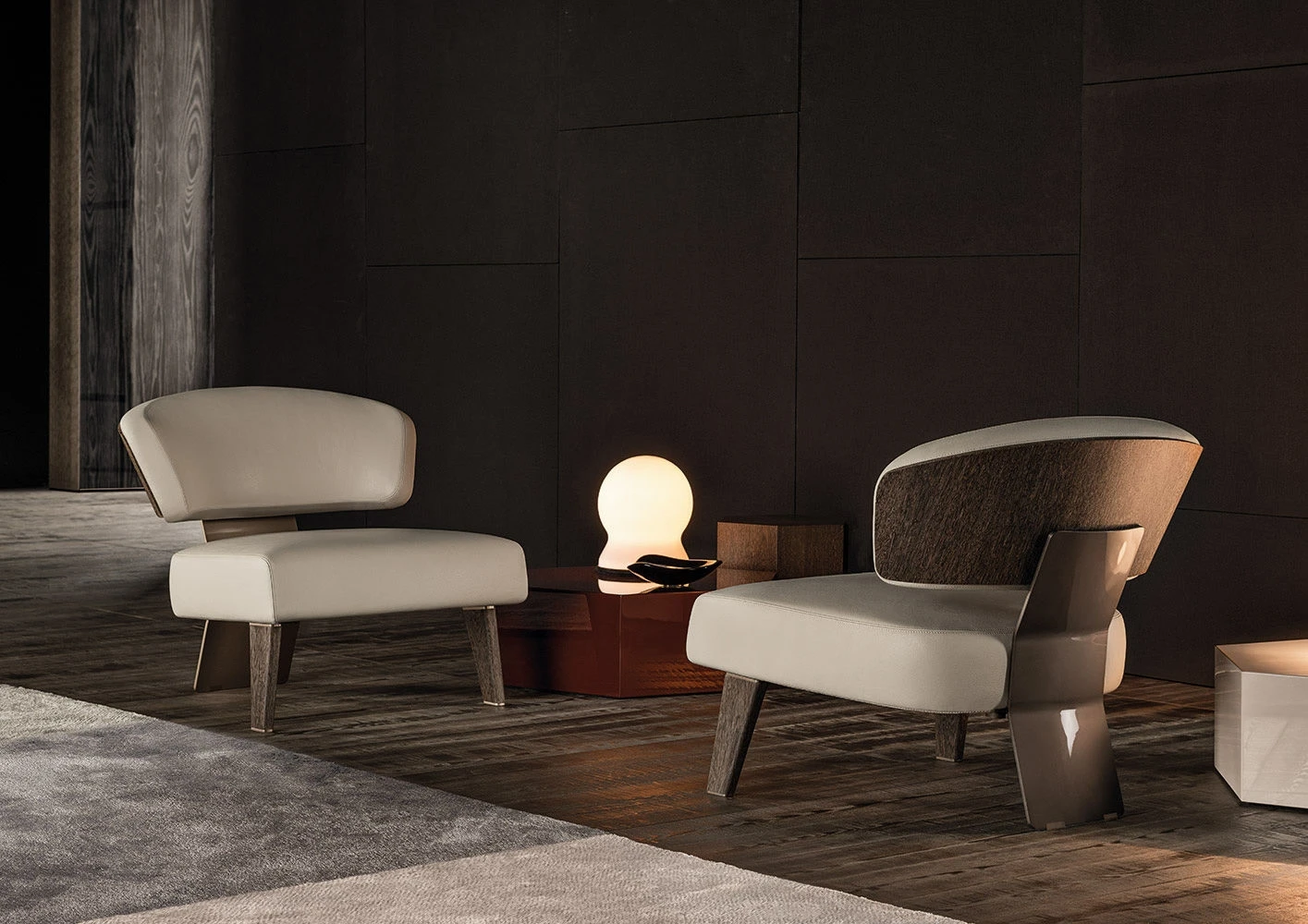 Кресло Reeves "Wood" — Minotti, кожа, фото 5