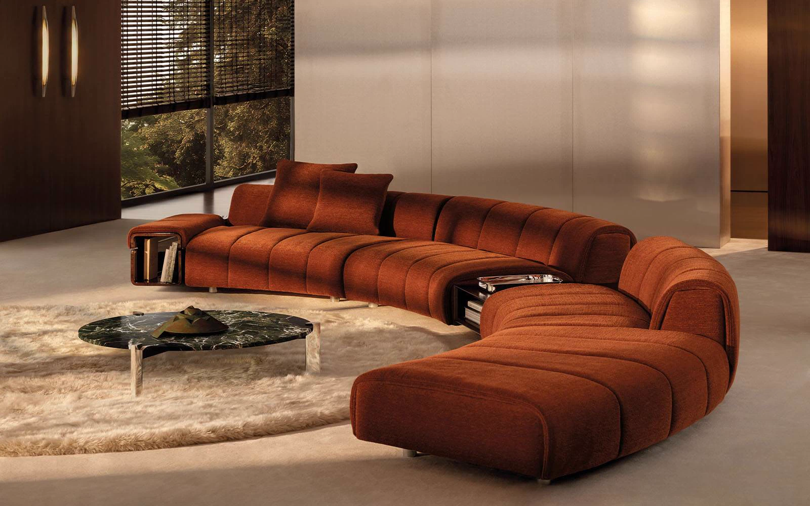 Диван Ruffle — Minotti, кожа, фото 6