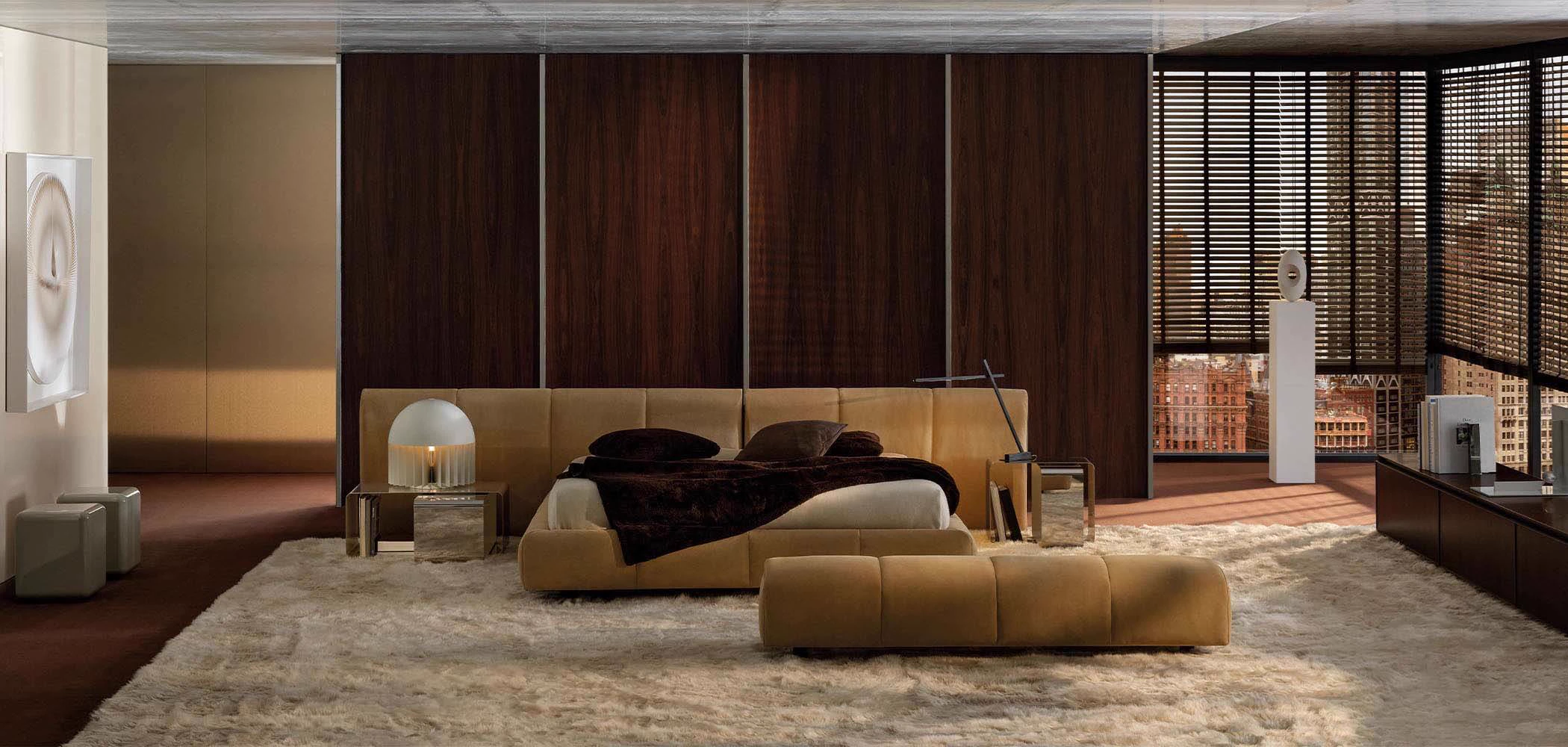 Кровать Ruffle — Minotti, кожа, фото 2