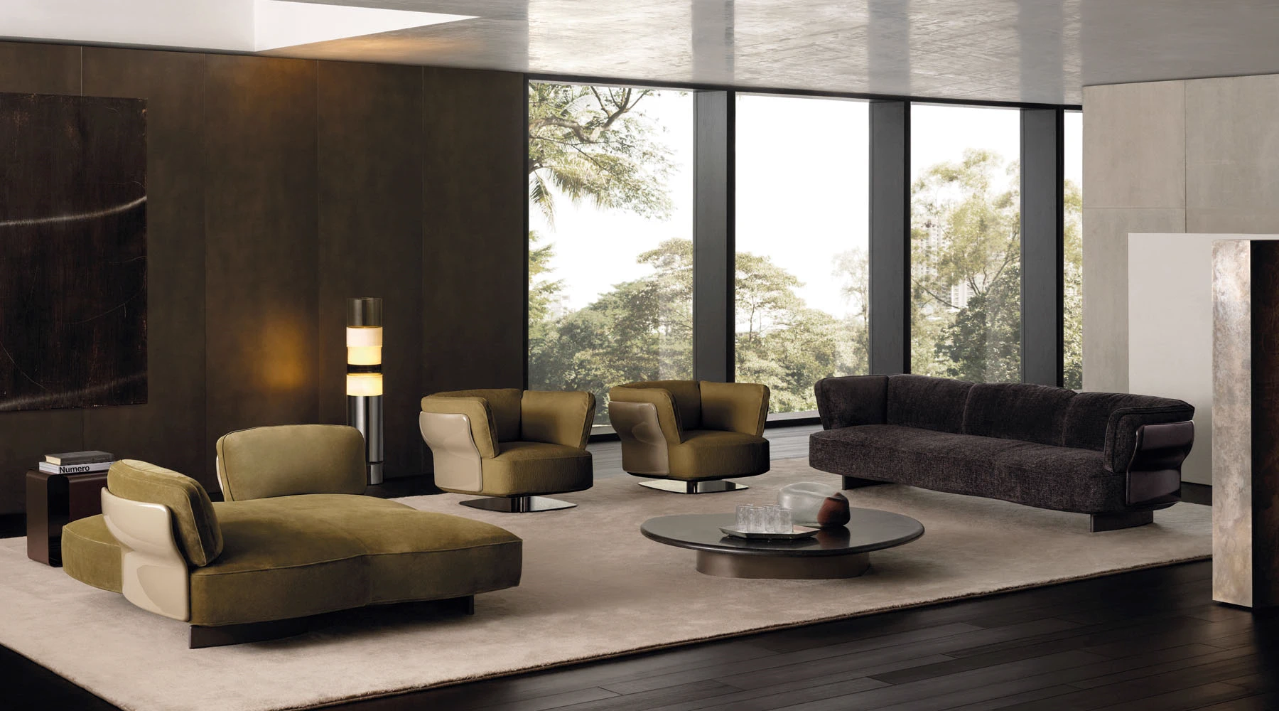 Диван Кушетка Saki — Minotti, кожа, фото 2