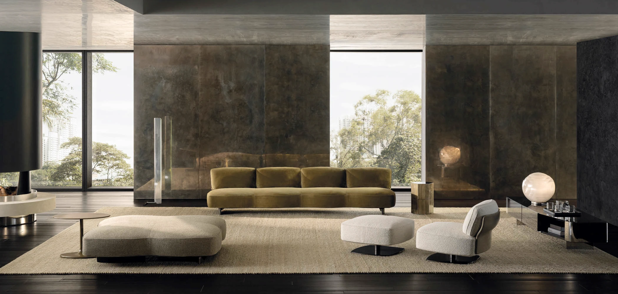 Гостиная с диваном Minotti Saki