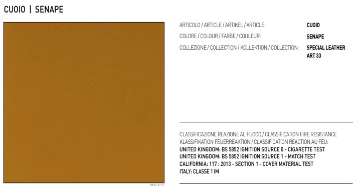 Пуф Solid "Saddle-Hide" Mustard — Minotti, кожа, фото 6