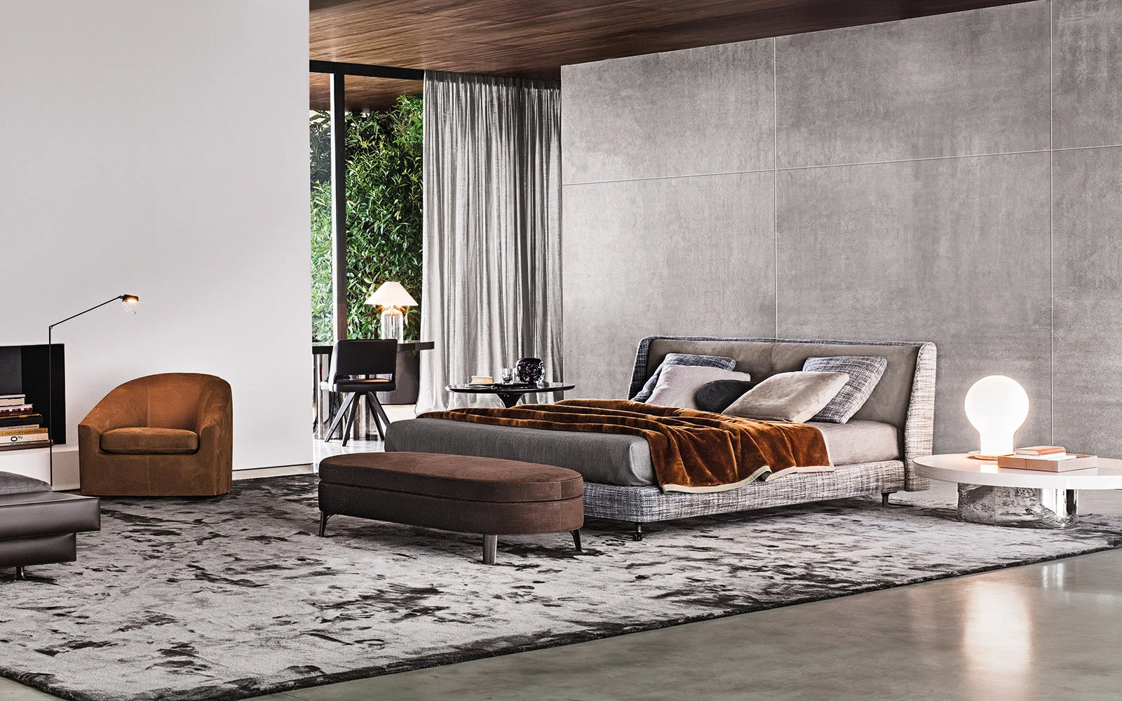 Кровать Spencer Bed — Minotti, кожа, фото 2