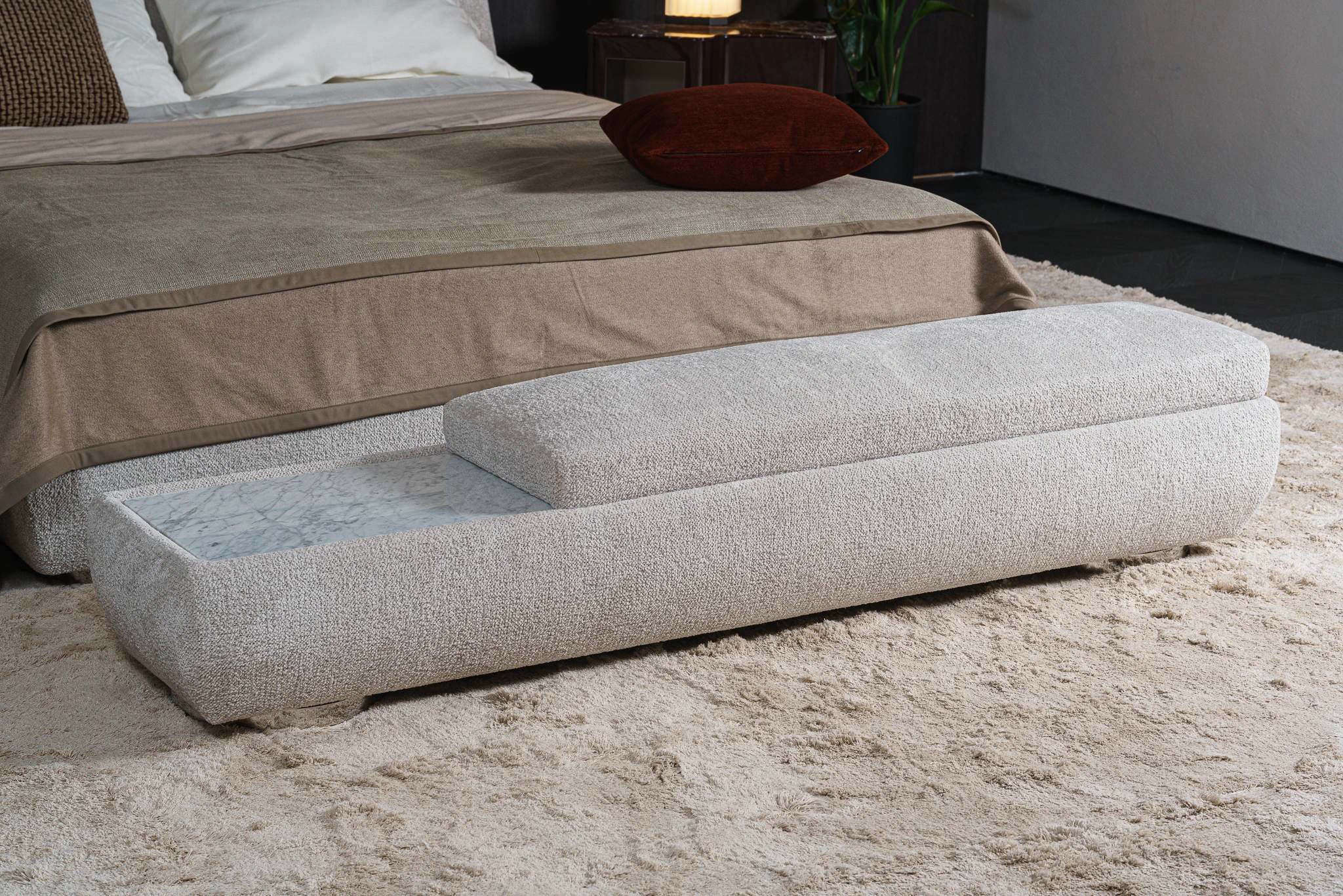 Банкетка Supermoon Teddy Sabbia — Minotti, ткань, фото 3