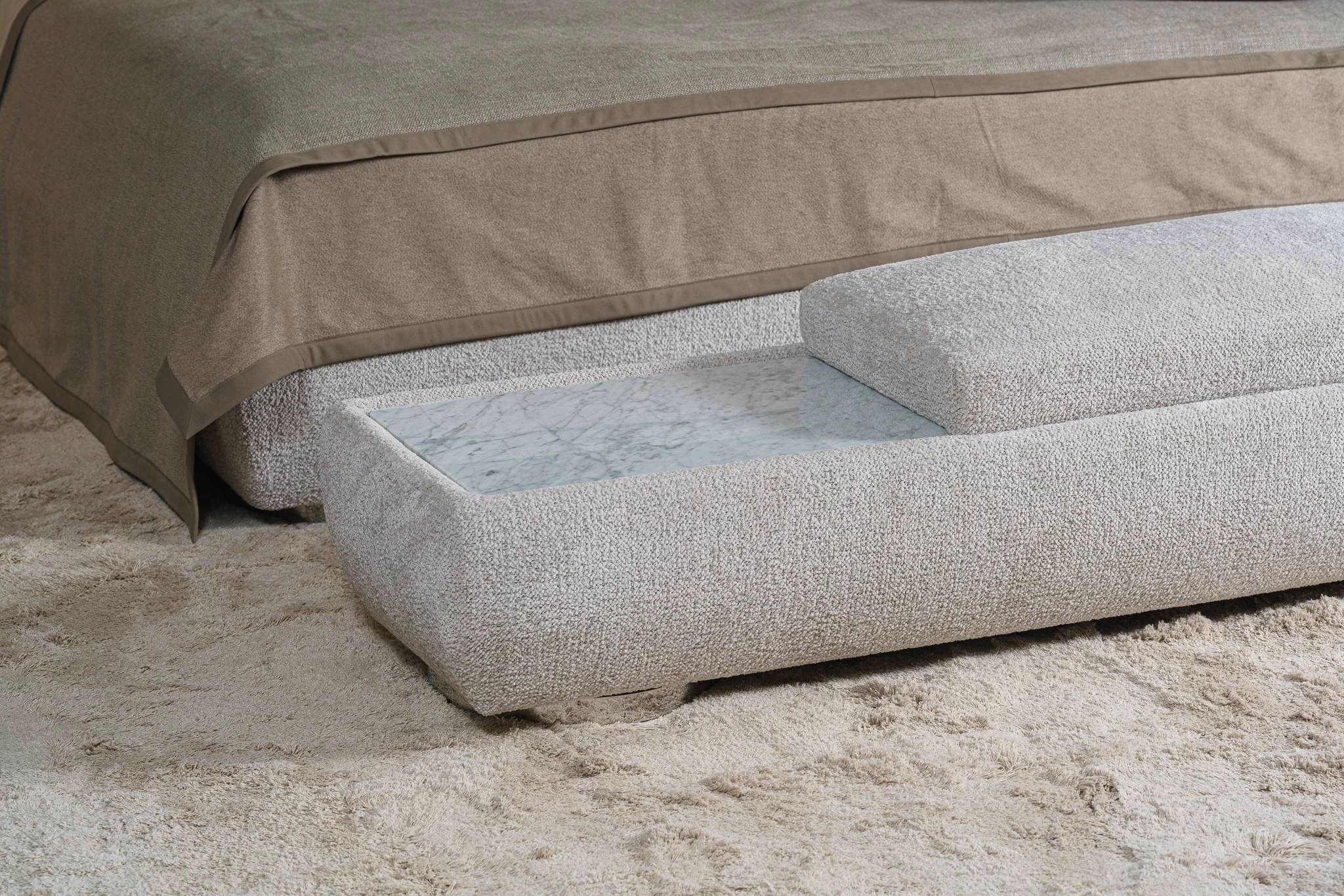 Банкетка Supermoon Teddy Sabbia — Minotti, ткань, фото 4
