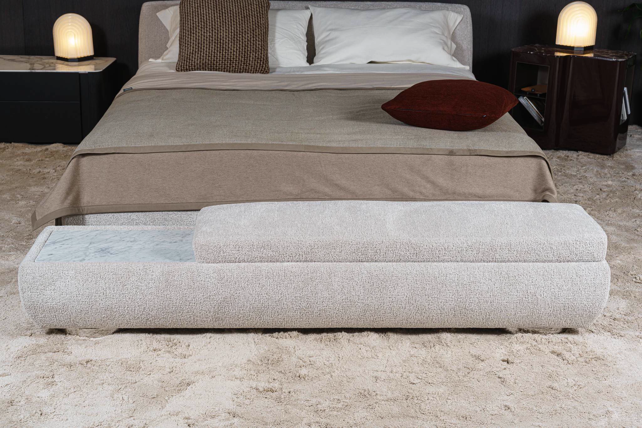 Банкетка Supermoon Teddy Sabbia — Minotti, ткань, фото 6
