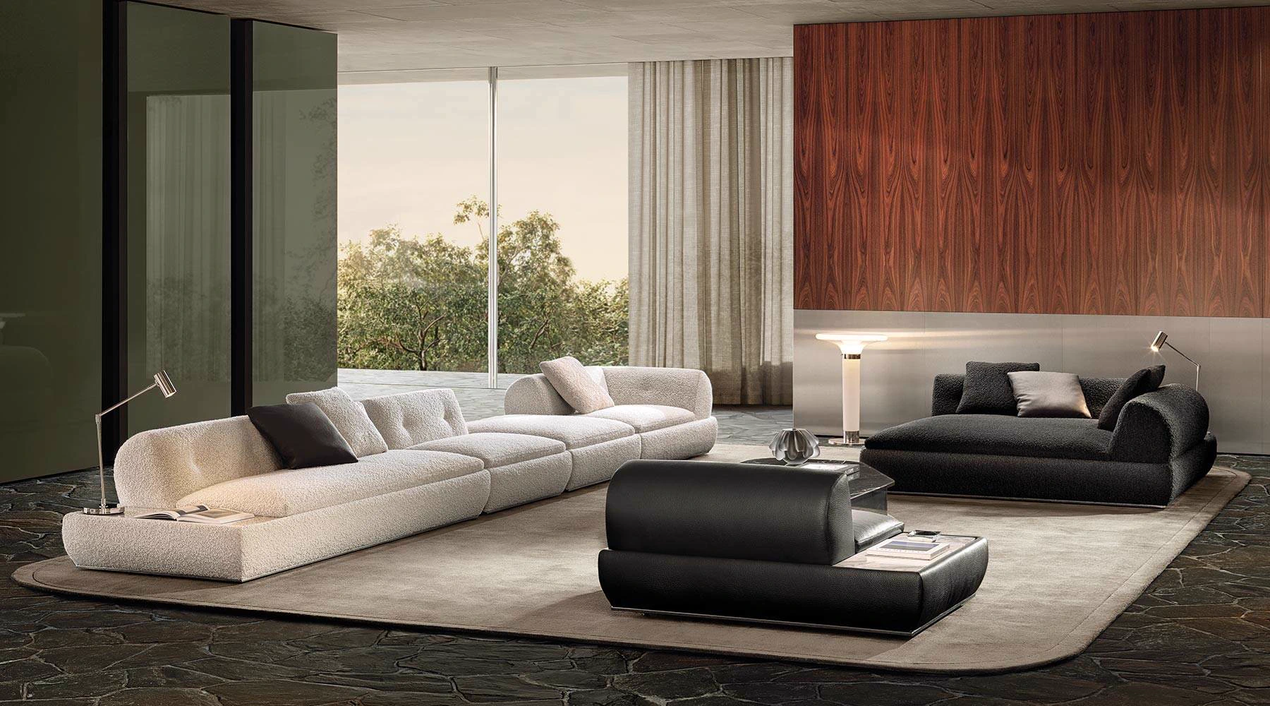 Диван Кушетка Supermoon — Minotti, кожа, фото 3