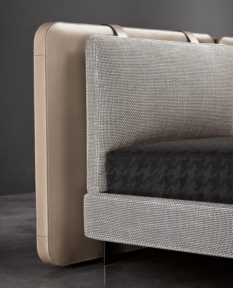 Современный дизайн Кровать Tatlin "Soft" — Minotti, кожа, фото 5