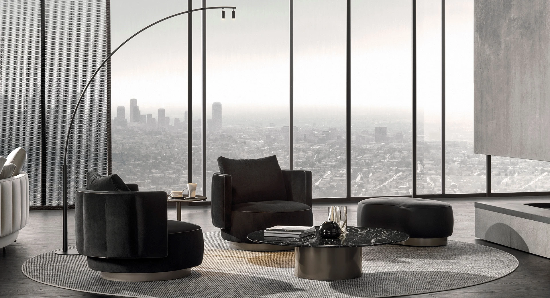 Кресло Torii Bold — Minotti, нубук, фото 3