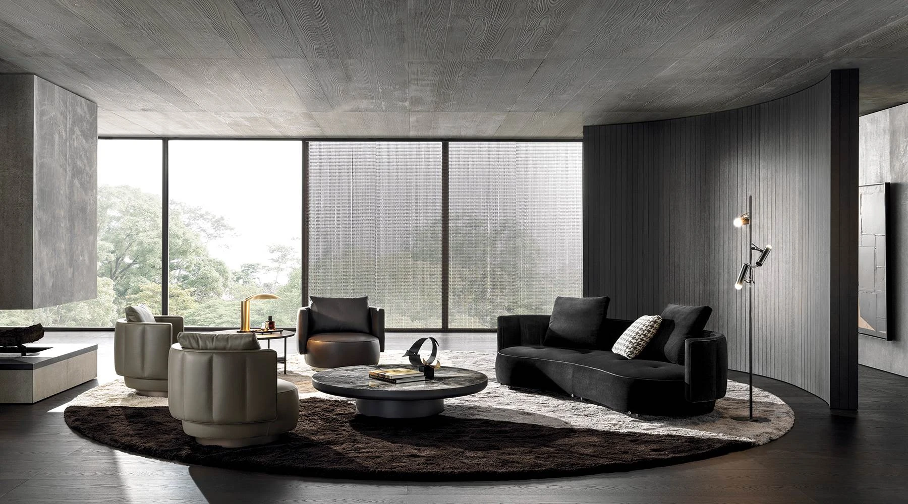 Кресло Torii Bold — Minotti, нубук, фото 4