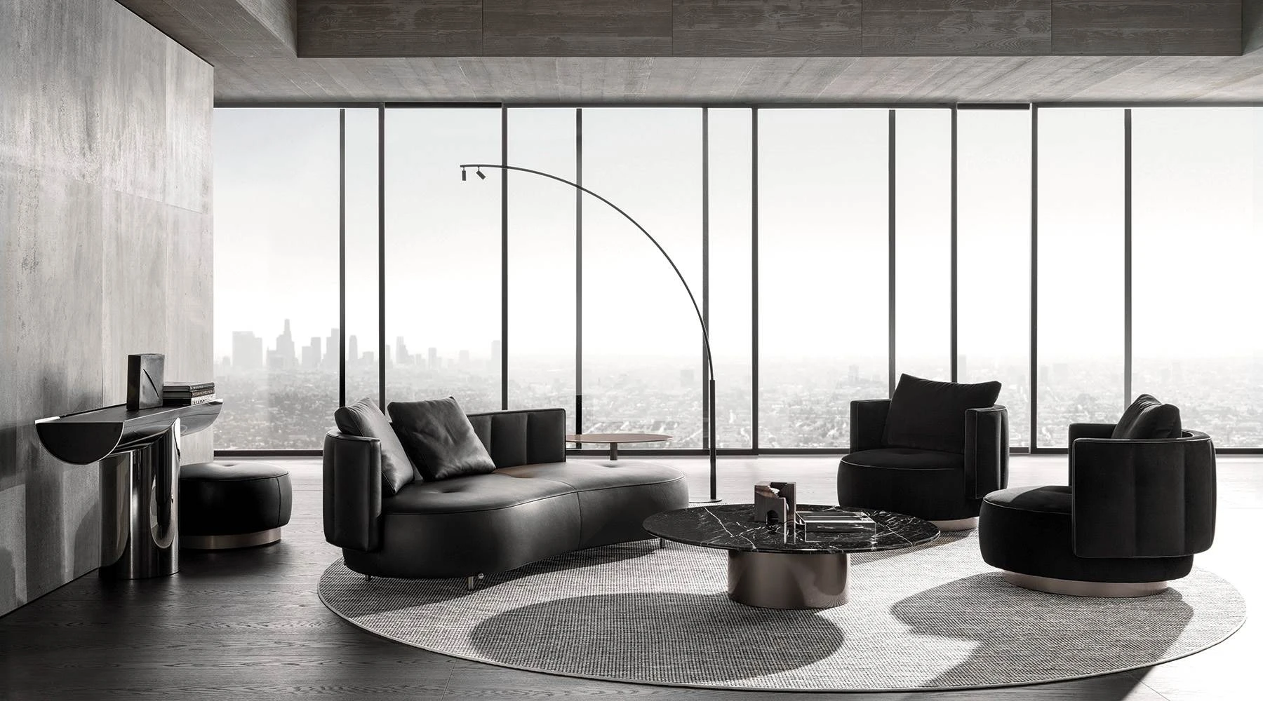 Кресло Torii Bold — Minotti, нубук, фото 6
