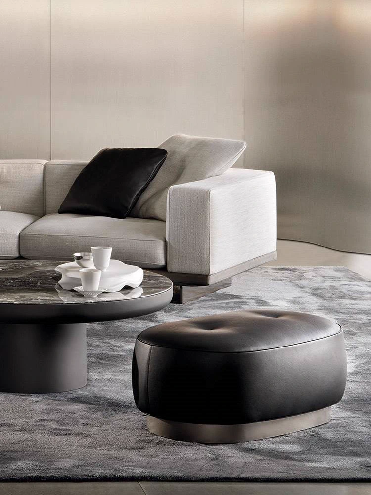 Пуф Torii Bold — Minotti, кожа, фото 4