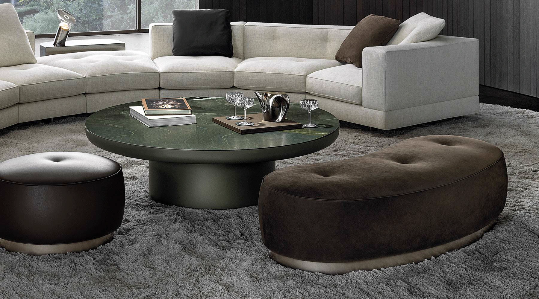 Пуф Torii Bold — Minotti, кожа, фото 5