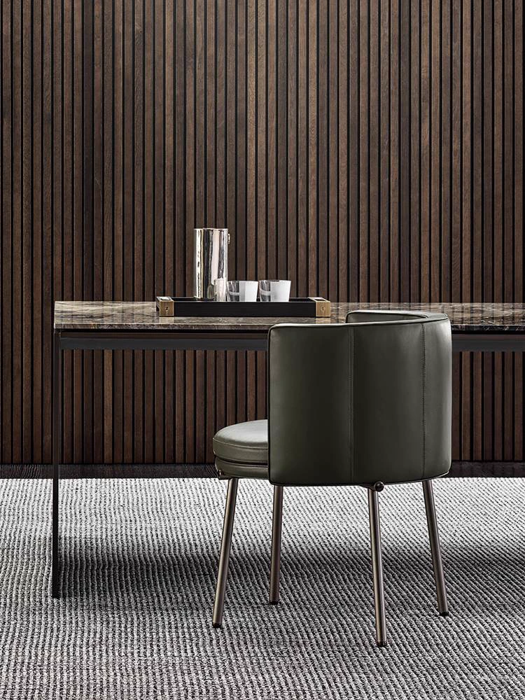 Стул Torii "Dining" — Minotti, нубук, фото 4