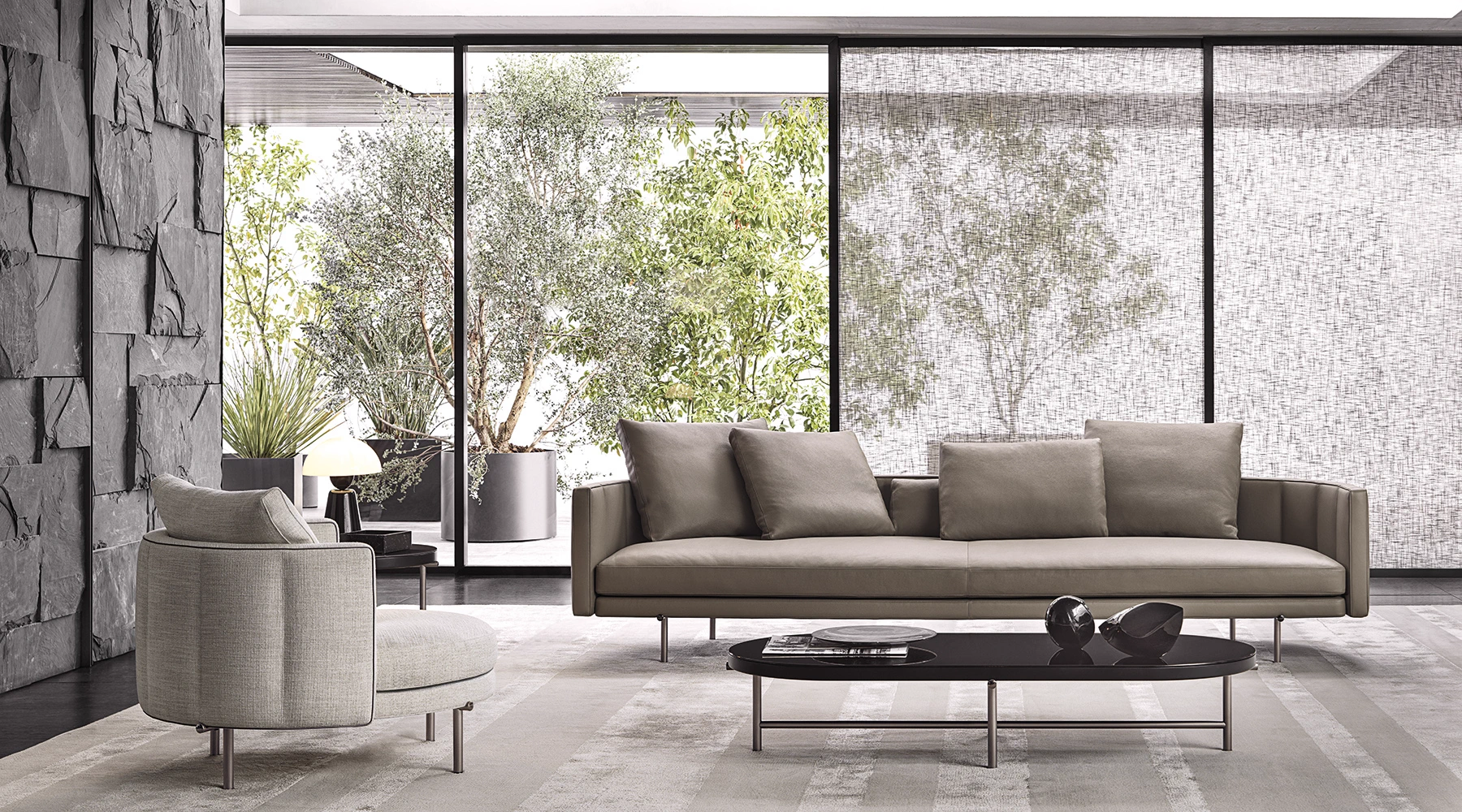 Диван Torii — Minotti, кожа, фото 6