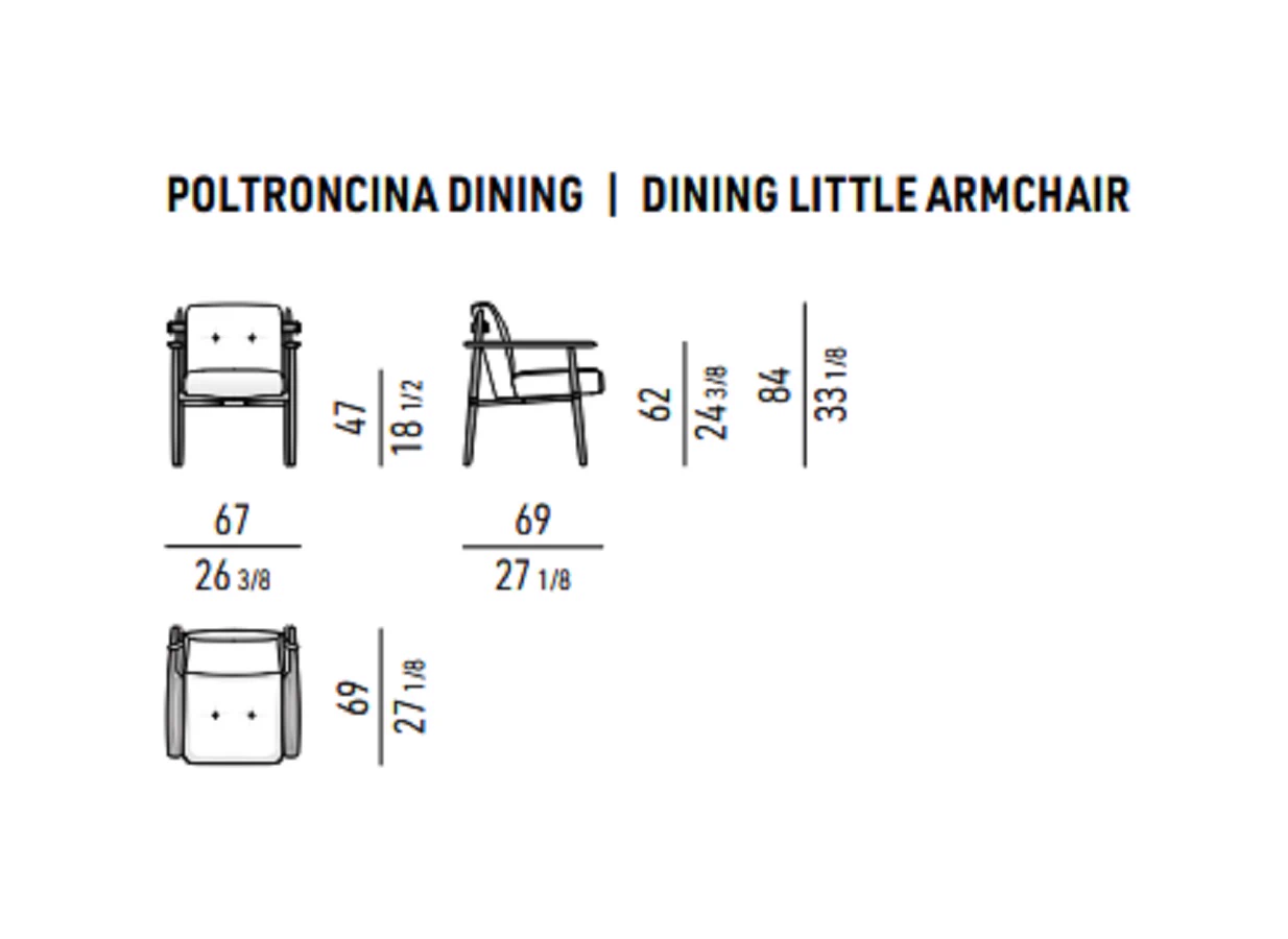 Стул Trio "Dining" — Minotti, кожа, фото 5