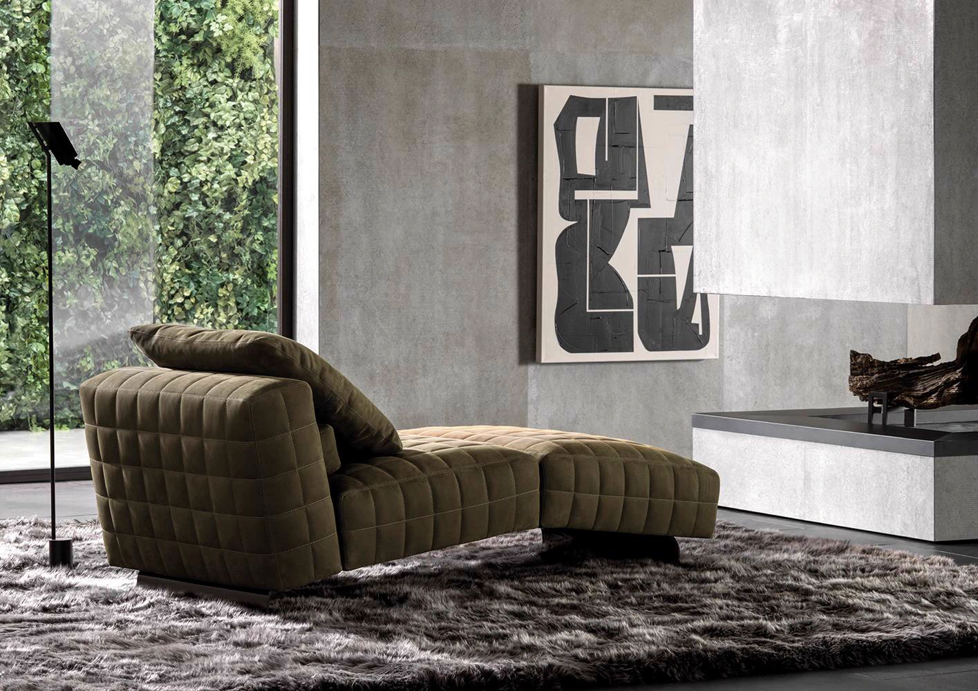 Диван Кушетка Twiggy — Minotti, кожа, фото 3