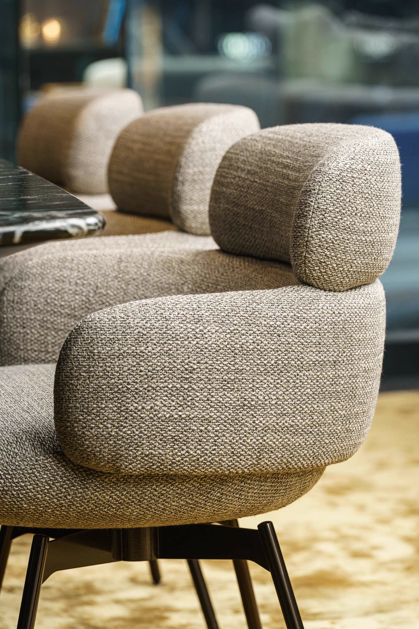 Стул Vivienne "Dining" Metallo base — Minotti, кожа, фото 4