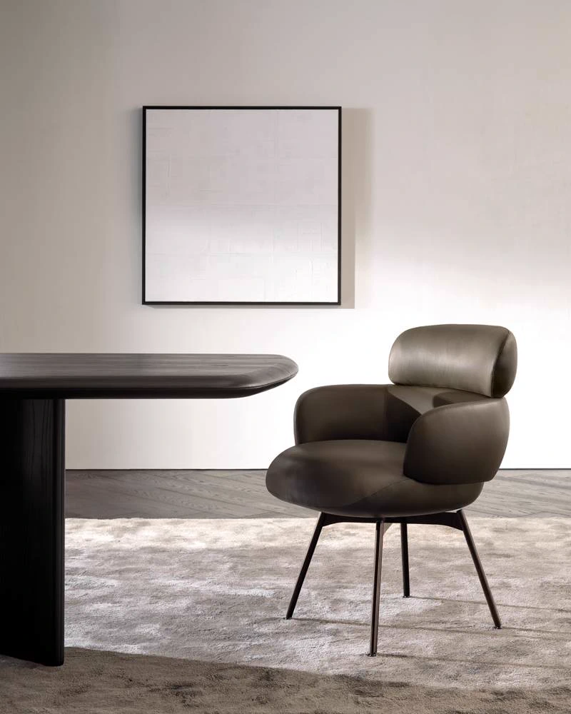 Стул Vivienne "Dining" — Minotti, кожа, фото 3