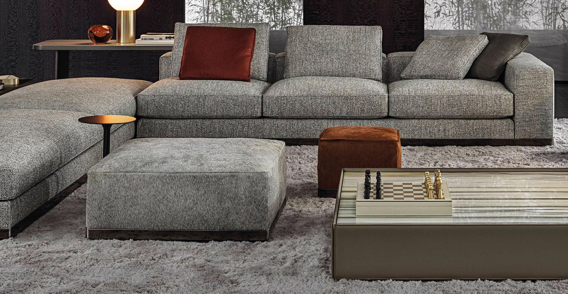 Пуф West — Minotti, кожа, фото 3