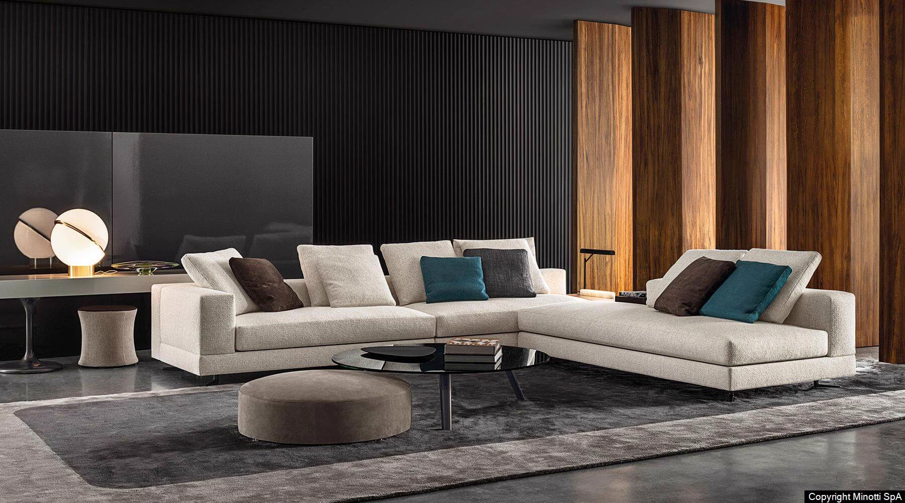 Модульный диван White — Minotti, кожа, фото 4