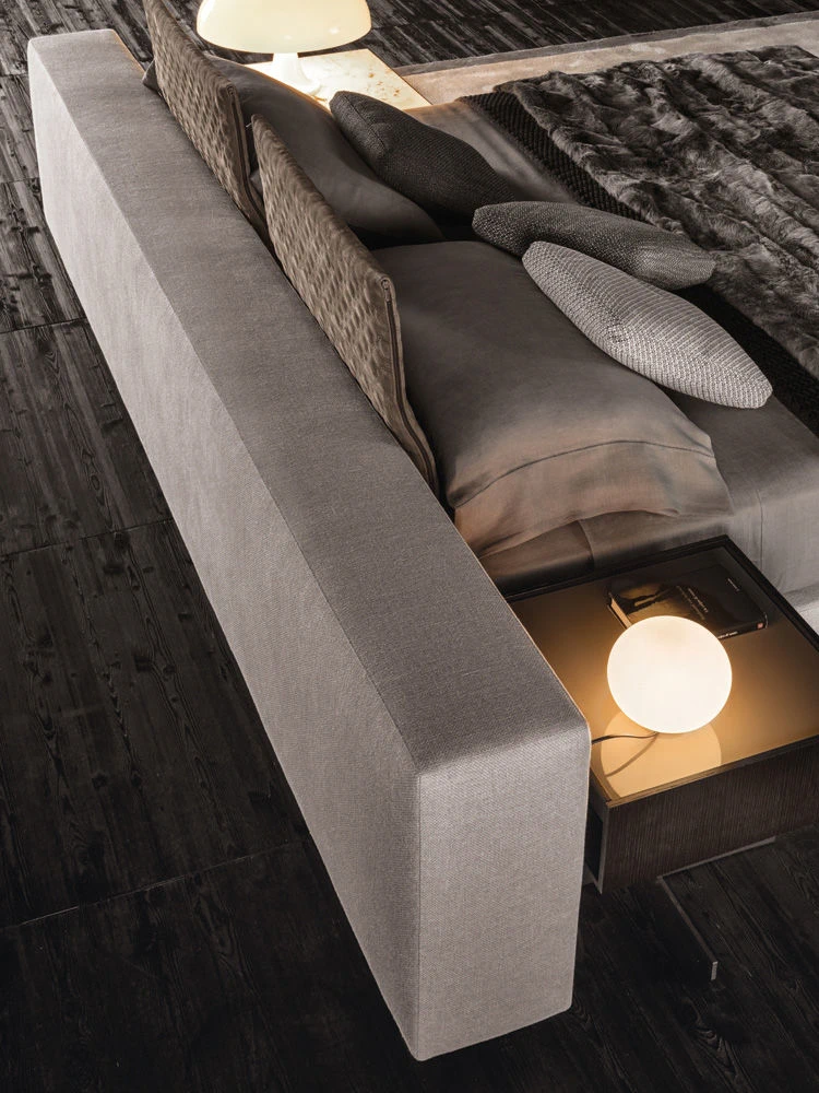 Кровать Yang Bed — Minotti, кожа, фото 4