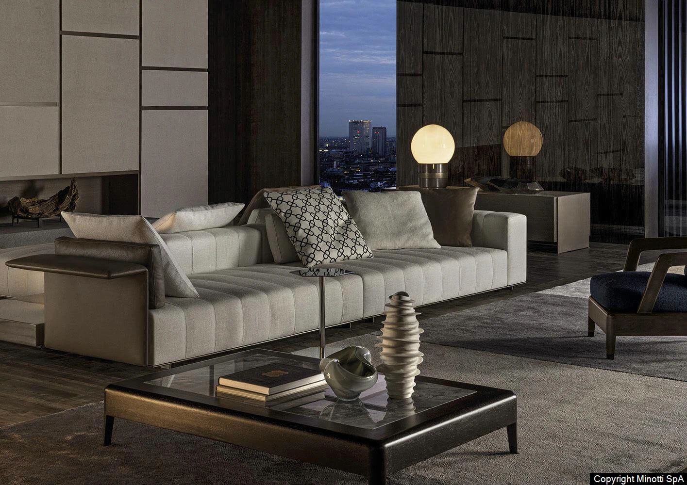 Модульный диван Yang — Minotti, кожа, фото 5