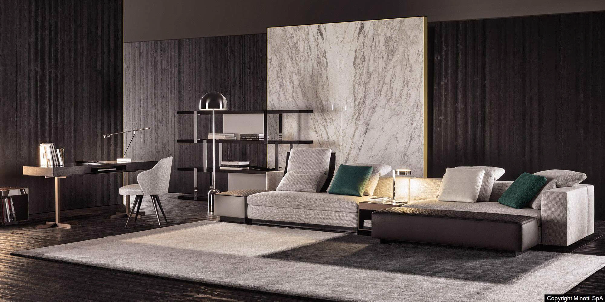 Модульный диван Yang — Minotti, кожа, фото 6