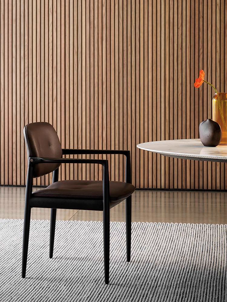 Стул Yoko "Dining" — Minotti, кожа, фото 6