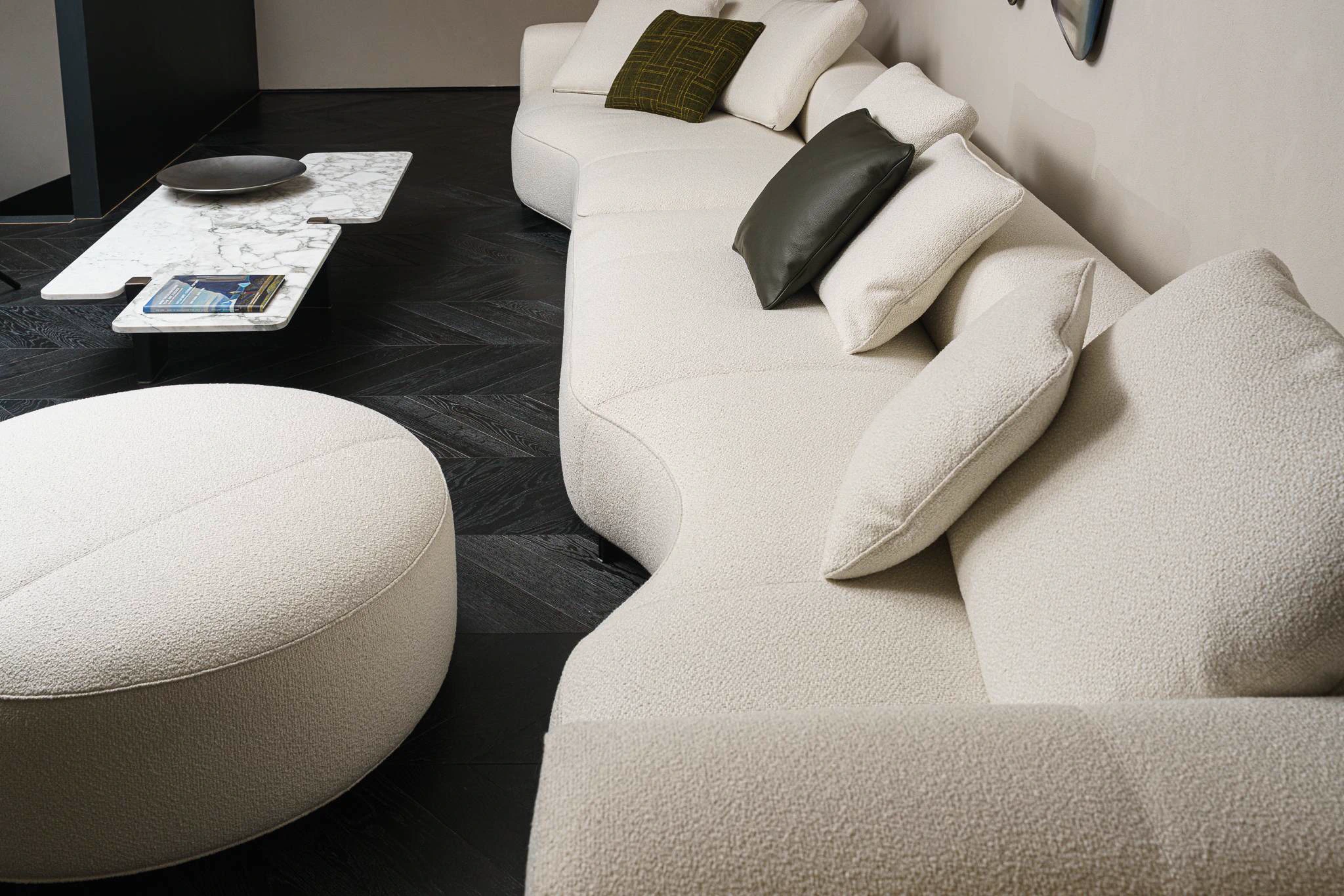 Двухмодульный диван Yves Feel Naturale DX — Minotti, кожа, фото 6