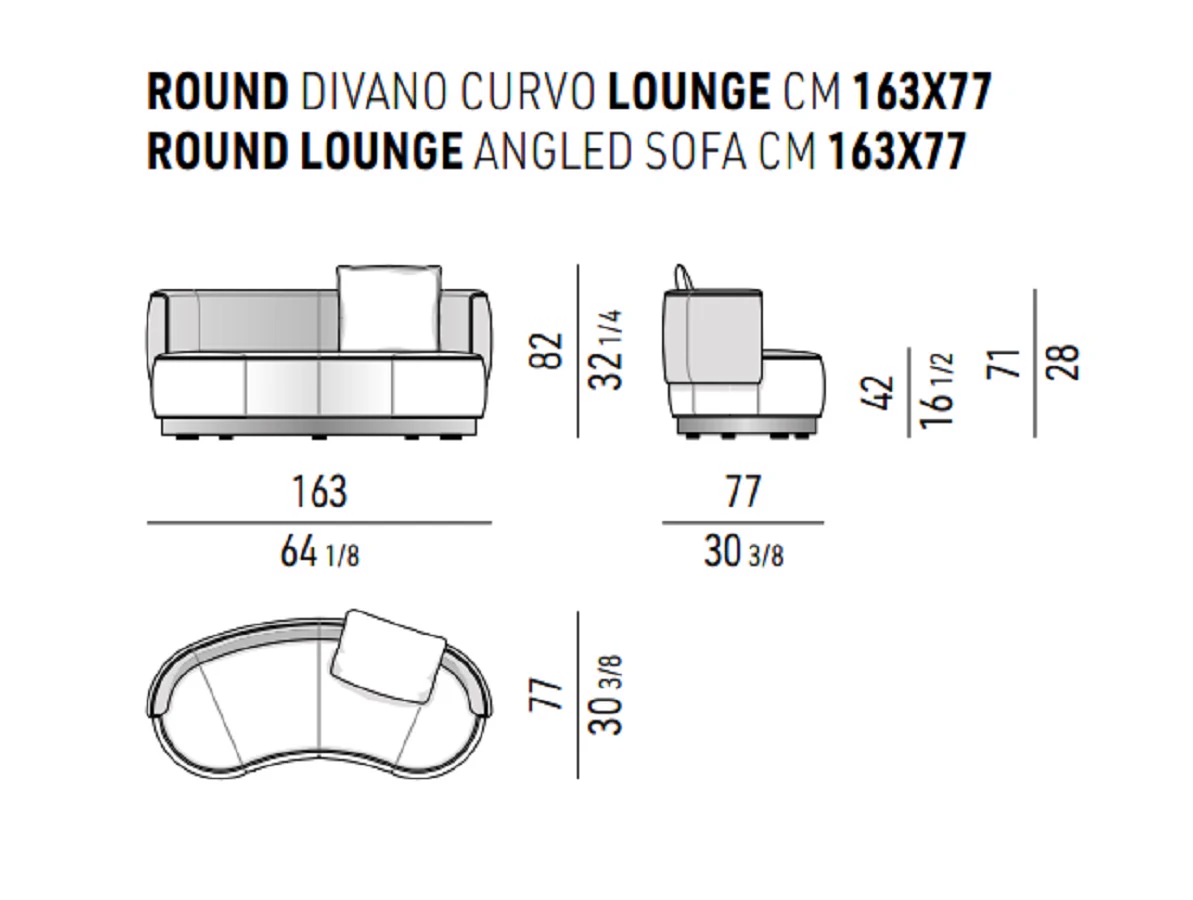 Диван Yves Round — Minotti, кожа, фото 4