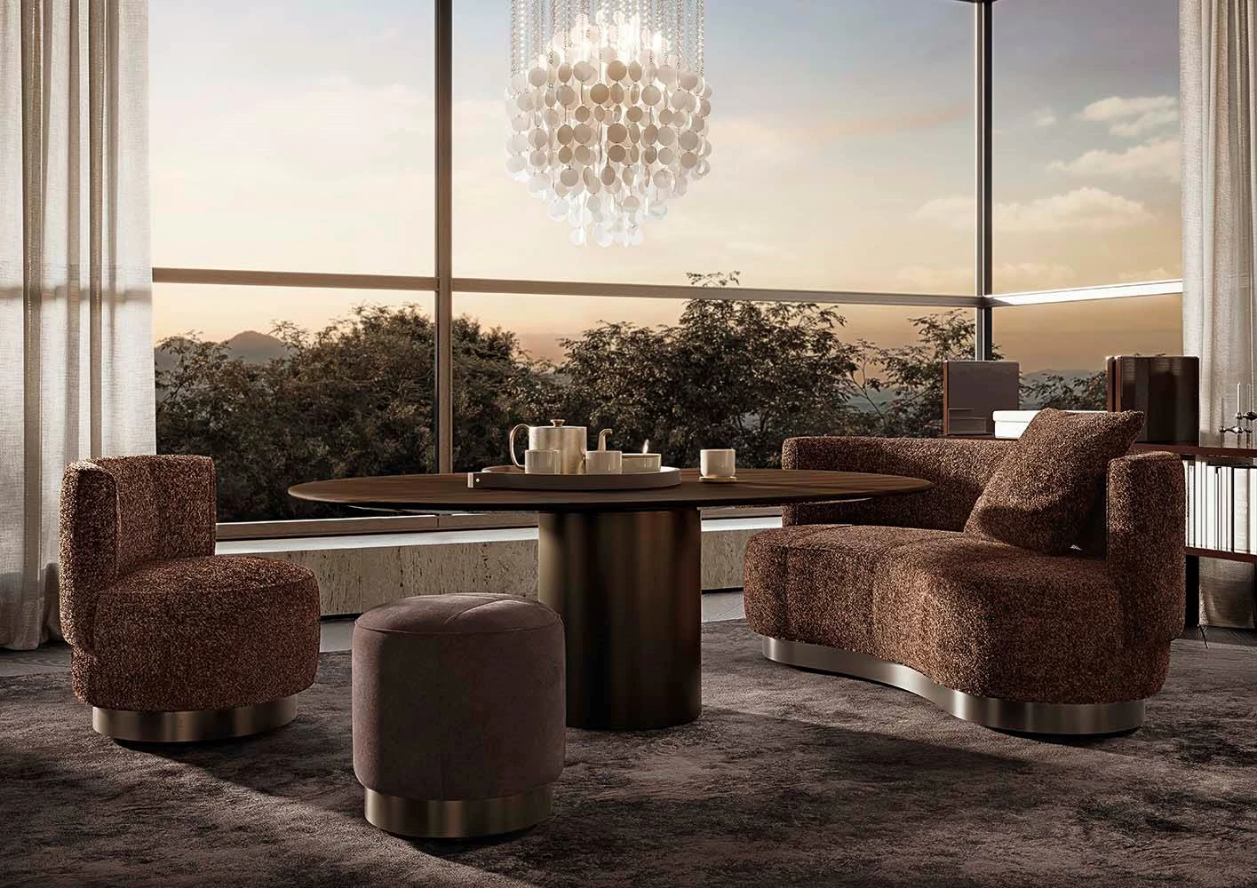 Кресло Yves Round — Minotti, кожа, фото 2