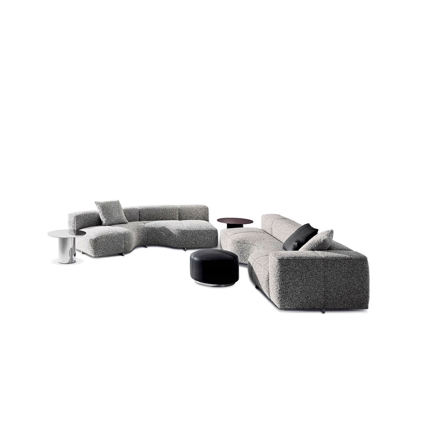 Каркас и наполнение: металл. Современный дизайн Диван Yves Sofa — Minotti, кожа