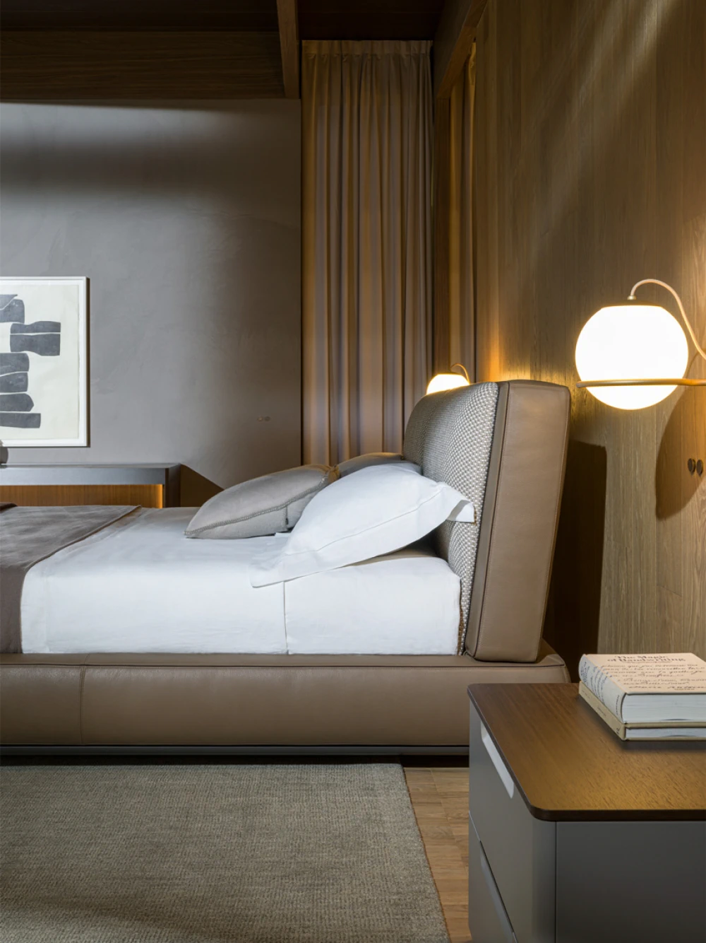 Кровать 160*200 Aldgate — Molteni & C, кожа, фото 6