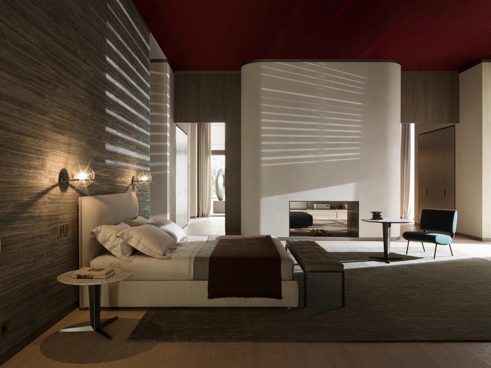 Кровать 180*200 Ribbon Safire — Molteni & C, кожа