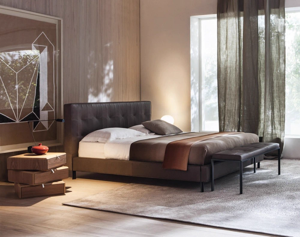 Кровать Anton — Molteni & C, кожа, фото 2