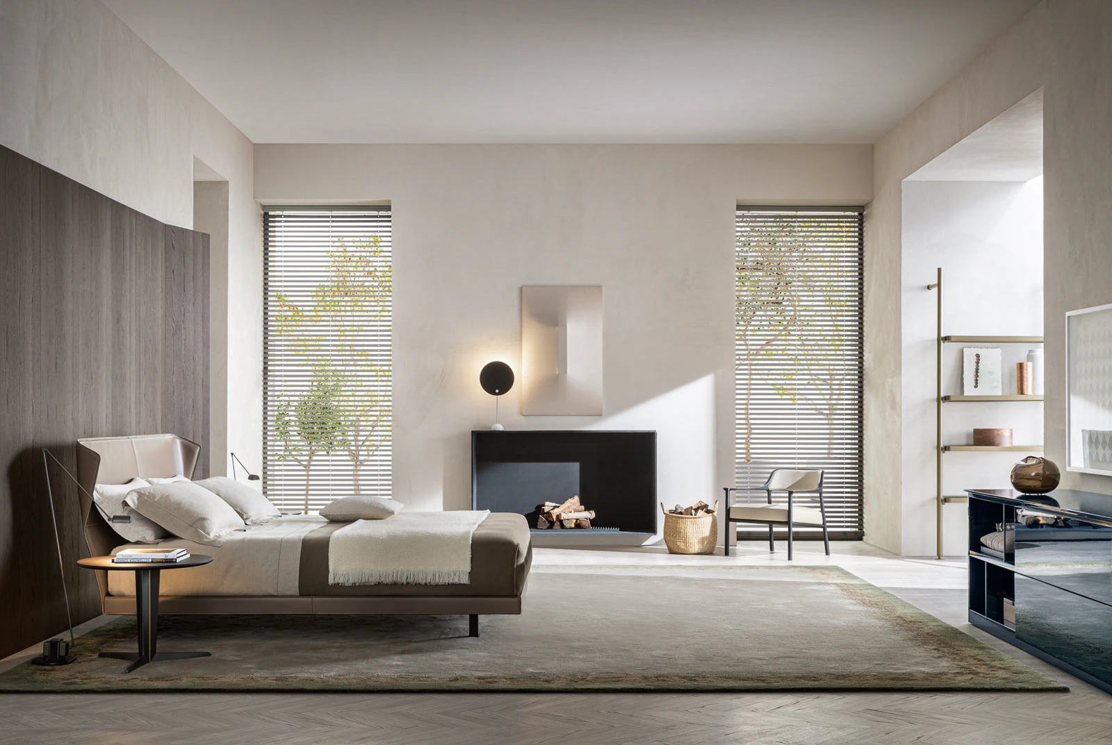 Кровать Azul — Molteni & C, кожа, фото 4