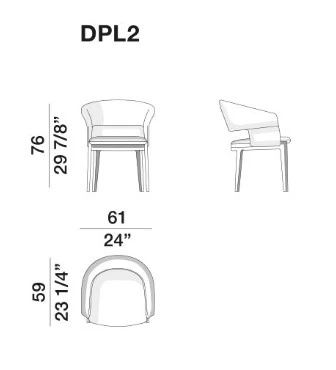 Стул в коже Devon DPL2 — Molteni & C, кожа, фото 3