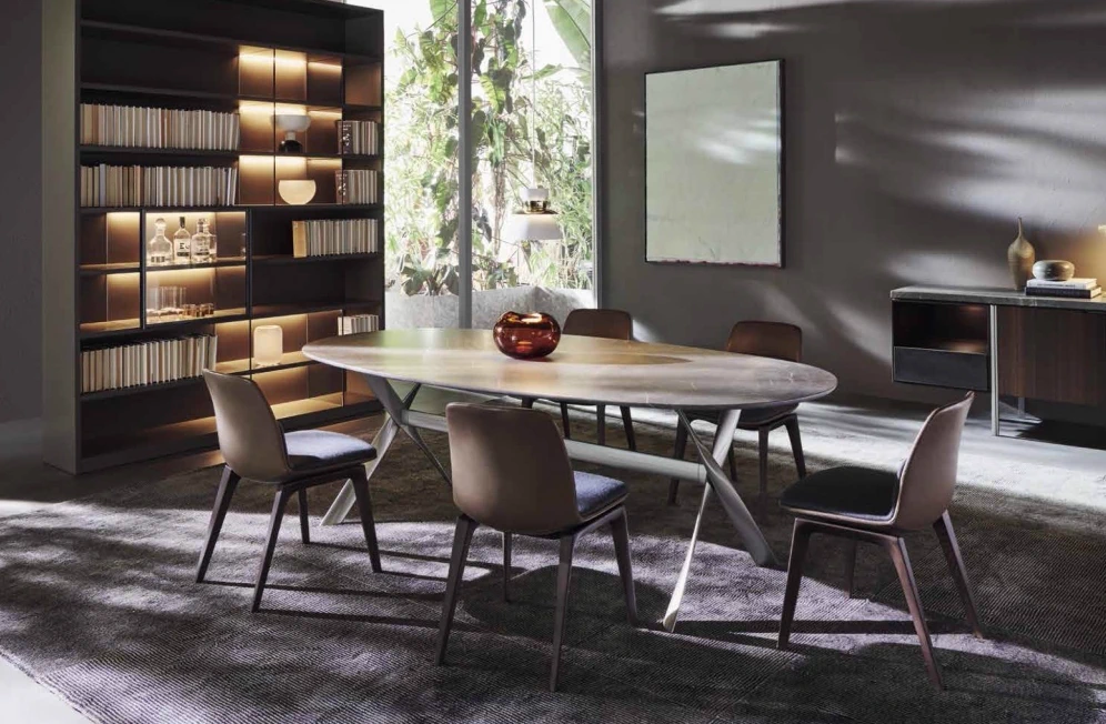 Современный дизайн Стол Gatwick Oval Orient Grey marble — Molteni & C, мрамор, фото 4