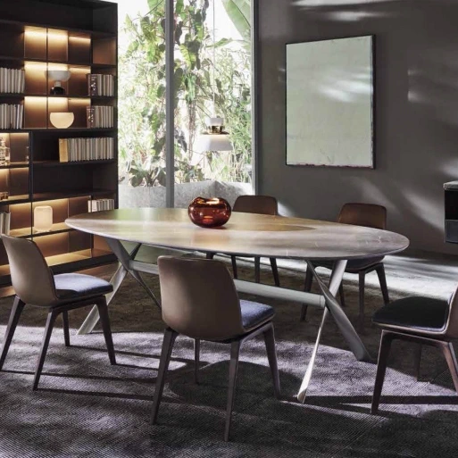 Стол Gatwick Oval Orient Grey marble — Molteni & C, мрамор