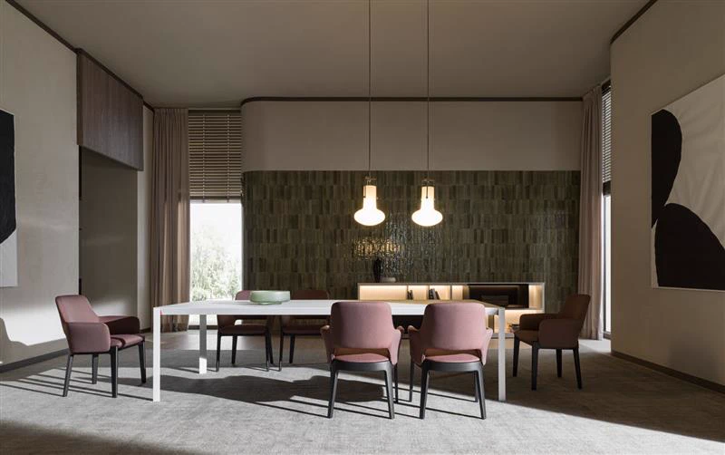 Каркас и наполнение: металл. Современный дизайн Стол Half a Square — Molteni & C, мрамор, фото 3