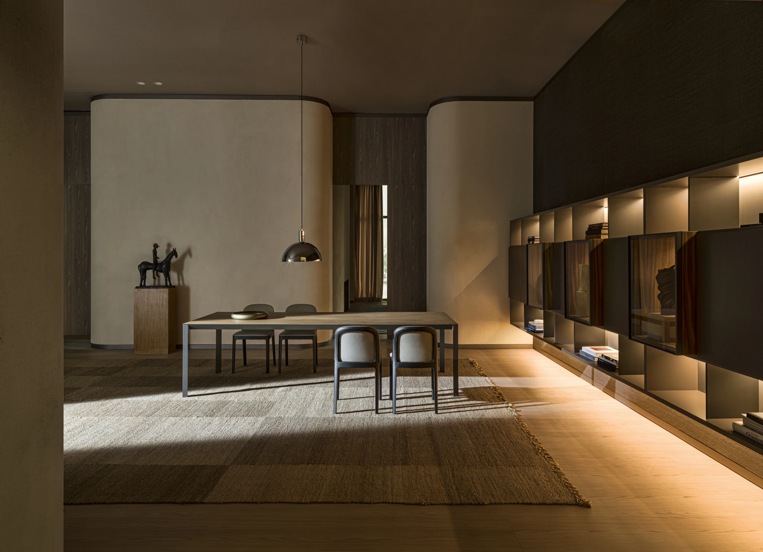 Каркас и наполнение: металл. Современный дизайн Стол Half a Square — Molteni & C, мрамор, фото 6