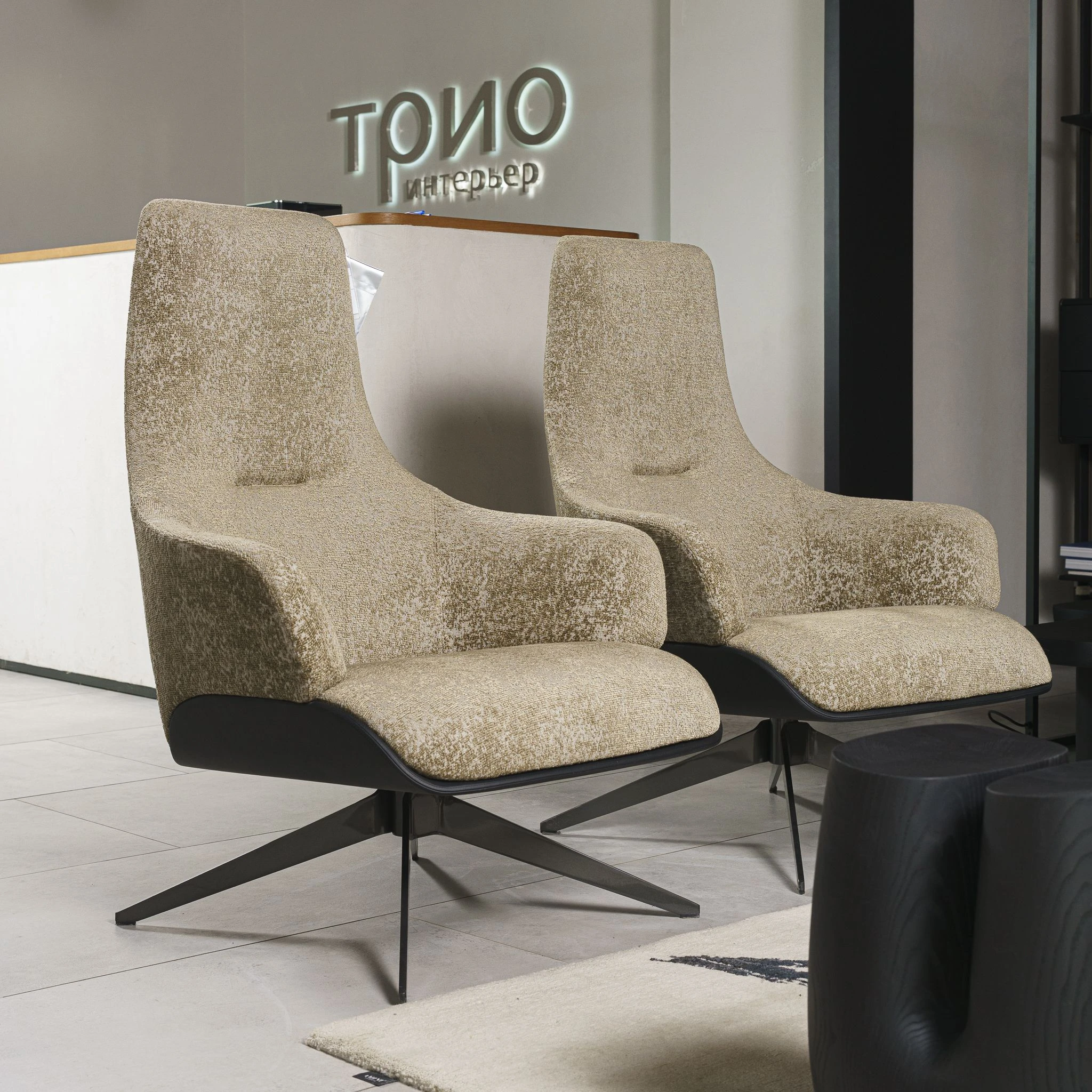 Кресло в ткани Kensington — Molteni & C, кожа
