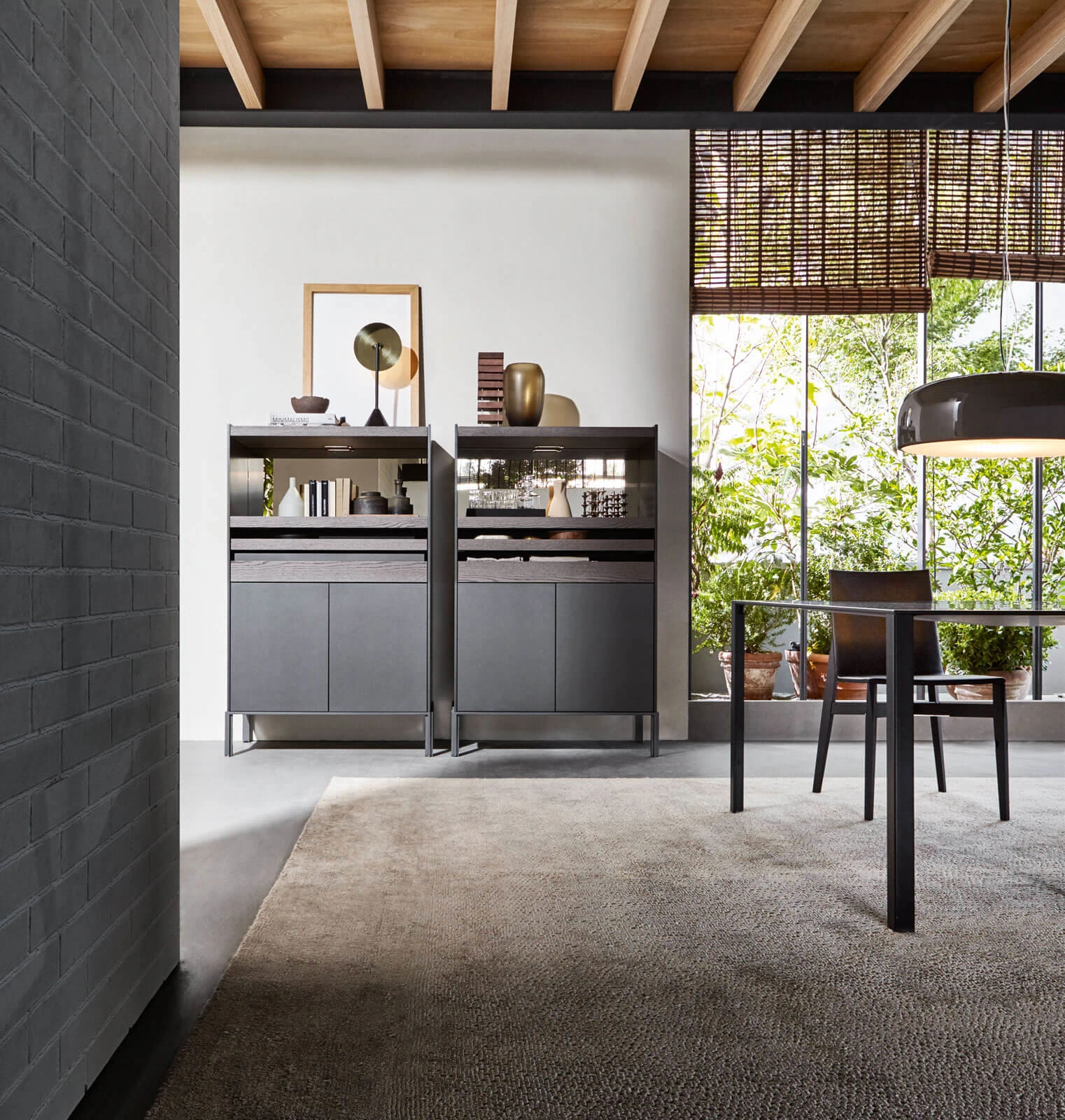 Каркас и наполнение: металл. Современный дизайн Стол Lessless — Molteni & C, металл, фото 4