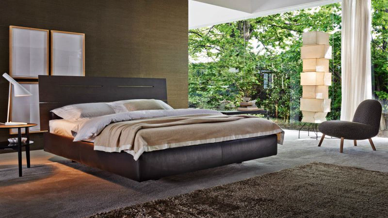 Кровать с подъемным механизмом Nature — Molteni & C, кожа, фото 2